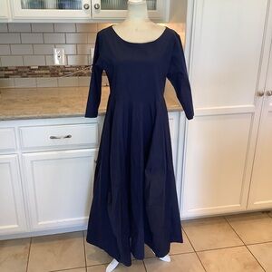 Giselle Shepatin Navy Blue Women's Dress Size 2 (Medium) Lagenlook